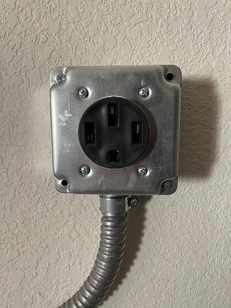 NEMA 14-50 outlet installed for Electrical Panel Upgrade in Broadmoor